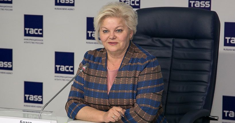 Председатель новосибирского избиркома Ольга Благо на пресс-конференции